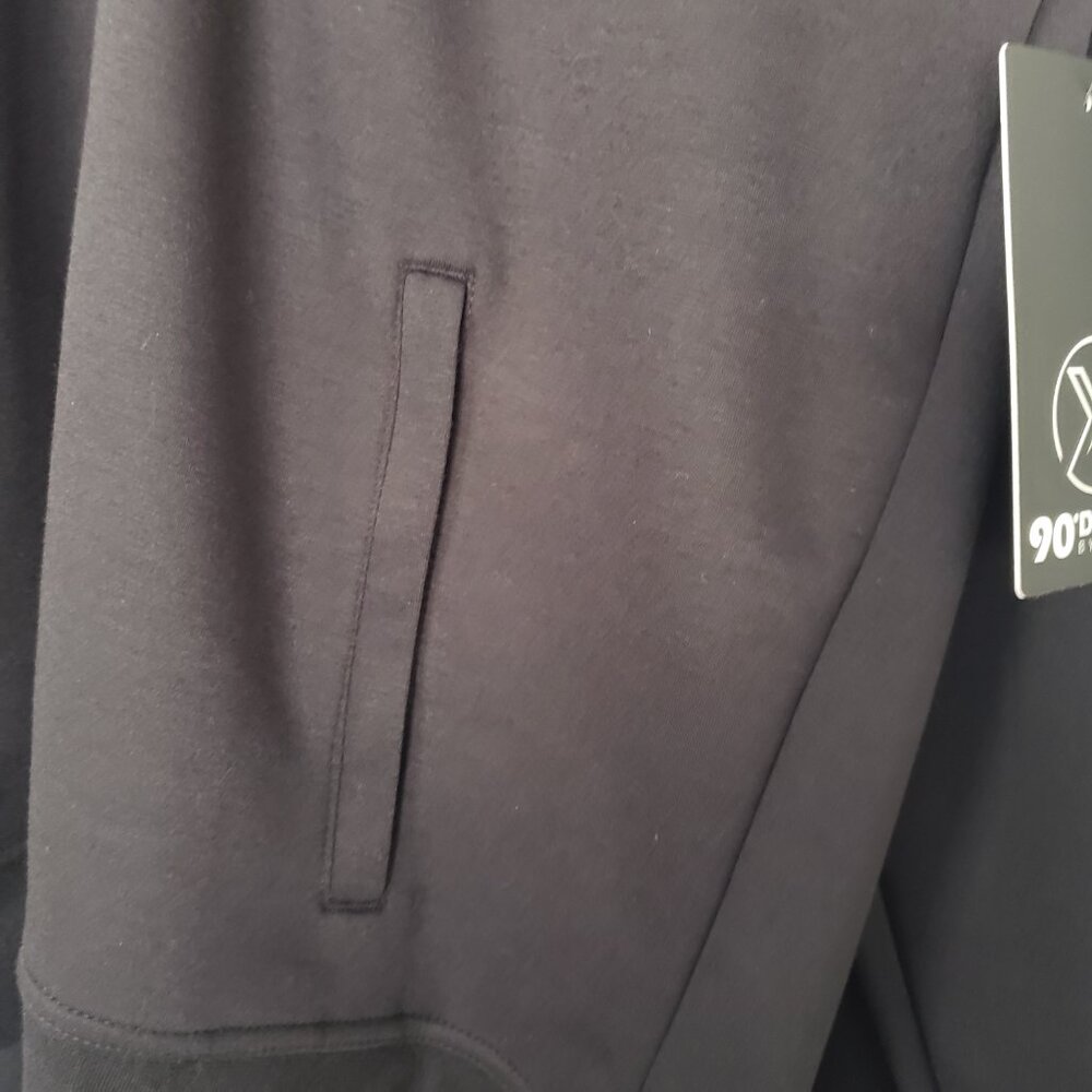90 Degree by Reflex Men's Zip Hoodie & Zip Pocket Jogger Set Black Sz Large NWT - Picture 4 of 11